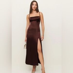 Burgundy Spaghetti Strap Dress